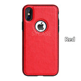 SYCASE Luxury Slim PU Leather Case For iPhone 6 6S 7 8 Plus X XR Xs Max case Ultra Thin Car line skin stitching Phone Case