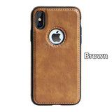 SYCASE Luxury Slim PU Leather Case For iPhone 6 6S 7 8 Plus X XR Xs Max case Ultra Thin Car line skin stitching Phone Case