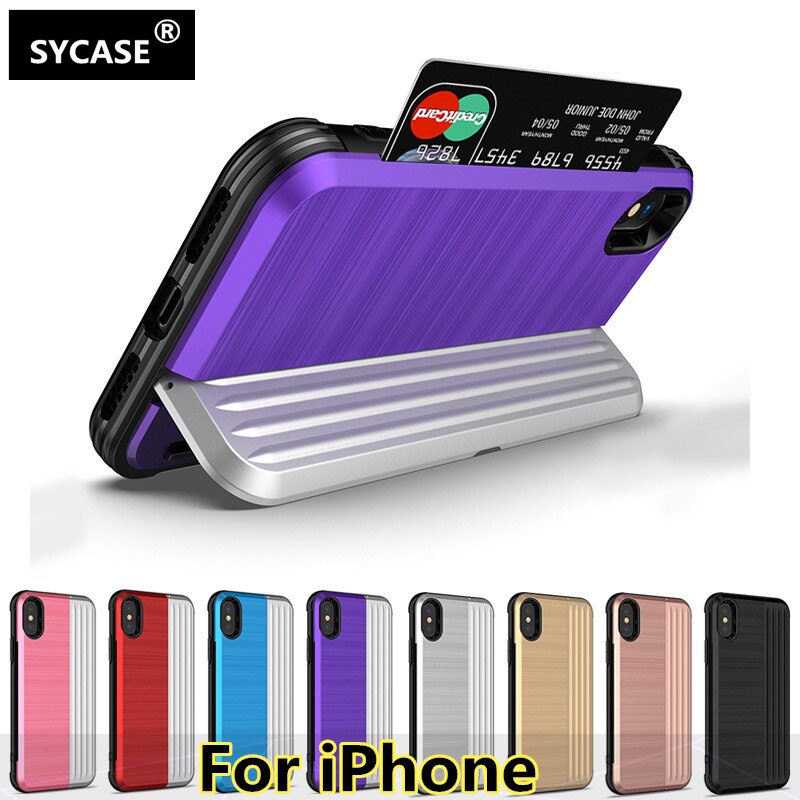 SYCASE Luxury Soft Silicon+Hard plastic Shockproof Hybrid Phone Case For iPhone X XR Xs Max 6 6Plus 6S Plus 7 7Plus 8 Plus case