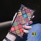 SYCASE Luxury blu ray square Phone Case with ring For OPPO A3 A5 A5S A7X A39 A57 A59 A75 A73 A77 A79 A83 national Styles Cover