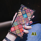 SYCASE Luxury blu ray square Phone Case with ring For OPPO F11 Pro F7 F9 F3 Case national Styles Cover