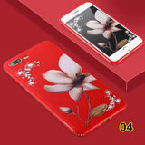 SYCASE Luxury soft Back Cover For OPPO R15 R15Dream Cute Cartoon Flowers with diamond frame Phone Cases