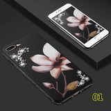 SYCASE Luxury soft Back Cover For OPPO R15 R15Dream Cute Cartoon Flowers with diamond frame Phone Cases