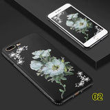 SYCASE Luxury soft Back Cover For OPPO R15 R15Dream Cute Cartoon Flowers with diamond frame Phone Cases