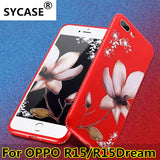 SYCASE Luxury soft Back Cover For OPPO R15 R15Dream Cute Cartoon Flowers with diamond frame Phone Cases