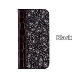 SYCASE Luxury stitching sequins flash flip Holster leather case For iPhone X XR Xs Max 6 6S 7 8 Plus case Personality Crocodile