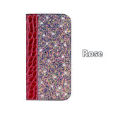SYCASE Luxury stitching sequins flash flip Holster leather case For iPhone X XR Xs Max 6 6S 7 8 Plus case Personality Crocodile