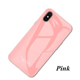 SYCASE Mirror Tempered Glass phone Case For Redmi Note7 6A Macaron color For Redmi 7 Plating Hard Slim Back Cover
