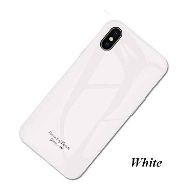 SYCASE Mirror Tempered Glass phone Case For Redmi Note7 6A Macaron color For Redmi 7 Plating Hard Slim Back Cover