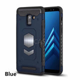 SYCASE Multifunction Armor Card Shell For Samsung Galaxy Note 5 Note 8 Note 9 case Car magnetic All inclusive anti-drop Cover