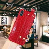 SYCASE New Crocodile Half Pack Leather Shell For Xiaomi Note3 5x 6x Mi 6 8 8se Mix 2 MIX 2s Case Wrist strap Bracket Cover Women