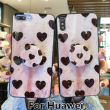 SYCASE New Luxury Epoxy Retro Love Shell For Huawei P10 P10 plus P20 Lite P20 Pro Nova 4 3i 2s Case Anti-knock Stand Cover Women