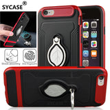 SYCASE New Maple leaf Business Man's shell For iPhone 6 6s Plus 7 8 plus X Xr Xs Max Case Bracket Ring magnetic Anti-knock Cover
