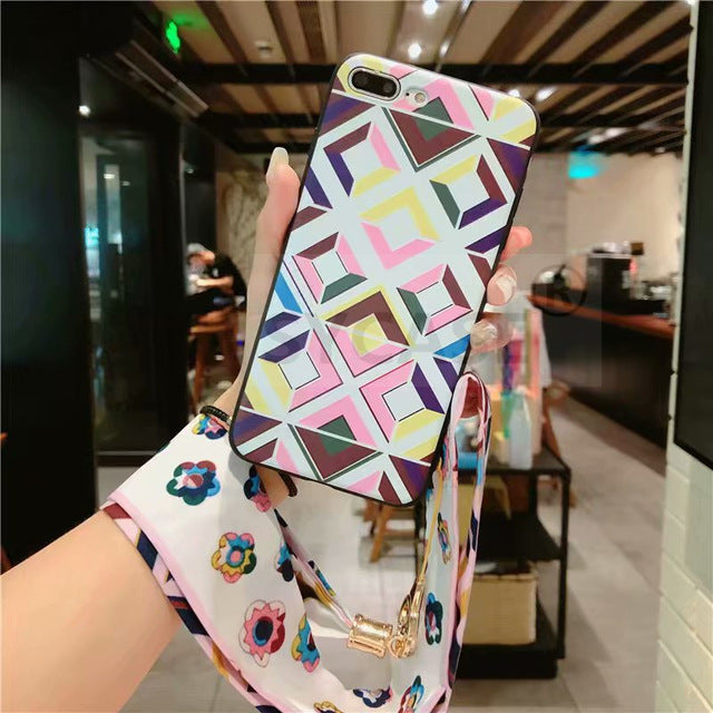 SYCASE New Painted Geometric case For Xiaomi Redmi 4X 5A For Redmi Note 5 micro embossed All-inclusive Anti-fall Protective case