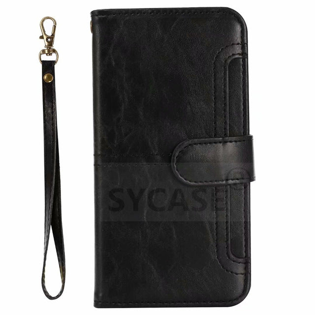 SYCASE New Retro Card wallet holster Case For Samsung S8 S8 Plus S9 S9 Plus Case Strong Split type All-inclusive Anti-fall shell