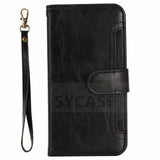 SYCASE New Retro Card wallet holster Case For Samsung S8 S8 Plus S9 S9 Plus Case Strong Split type All-inclusive Anti-fall shell