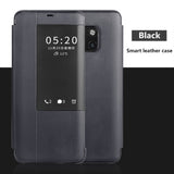 SYCASE New Smart flip window protection leather case For Huawei Mate 20 X PRO Lite phonecase anti-fall Business ultra-thin cover