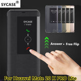 SYCASE New Smart flip window protection leather case For Huawei Mate 20 X PRO Lite phonecase anti-fall Business ultra-thin cover