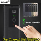 SYCASE New Smart flip window protection leather case For Huawei P20 P20Pro phone case anti-fall Business ultra-thin cover