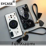 SYCASE New Stylish Retro Camera Glass Shell For Xiaomi Redmi 5Plus Redmi Note5 case All Inclusive Anti-knock Cover Couple Women