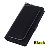 SYCASE New zipper protector Multifunction shell For Samsung S5 S6 S7 edge S8 S9 Plus Note 8 9 2 in 1 split mobile phone holster