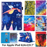 SYCASE Painted Tablet Holster For iPad 9.7" Air 2 Case Versatile Adjustable Bracket Card For Apple iPad6 9.7 inch Protect Cover