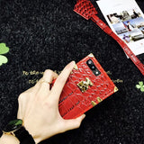 SYCASE Personality Crocodile Leather Grain Shell For BBK vivo X9 X9s Plus X20 Plus Case All Inclusive Anti-fall Lanyard Cover Ms
