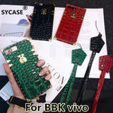 SYCASE Personality Crocodile Leather Grain Shell For BBK vivo X9 X9s Plus X20 Plus Case All Inclusive Anti-fall Lanyard Cover Ms