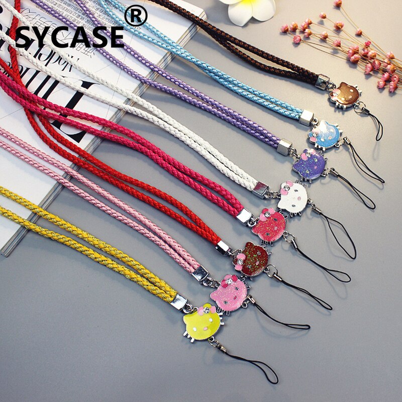 SYCASE Phone Lanyard Rope Fashion Simple Mobile Phone Straps Lanyard Accessories Phone Camera Universal Lanyard Rope 8 Color
