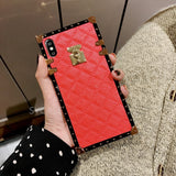 SYCASE Plaid Rhombic lambskin leather phonecase For OPPO R9 R9S R11 R11S Plus R15 Dream R17 PRO Fashion square Female soft cover