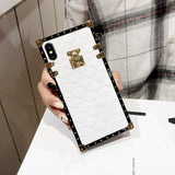 SYCASE Plaid Rhombic lambskin leather phonecase For OPPO R9 R9S R11 R11S Plus R15 Dream R17 PRO Fashion square Female soft cover
