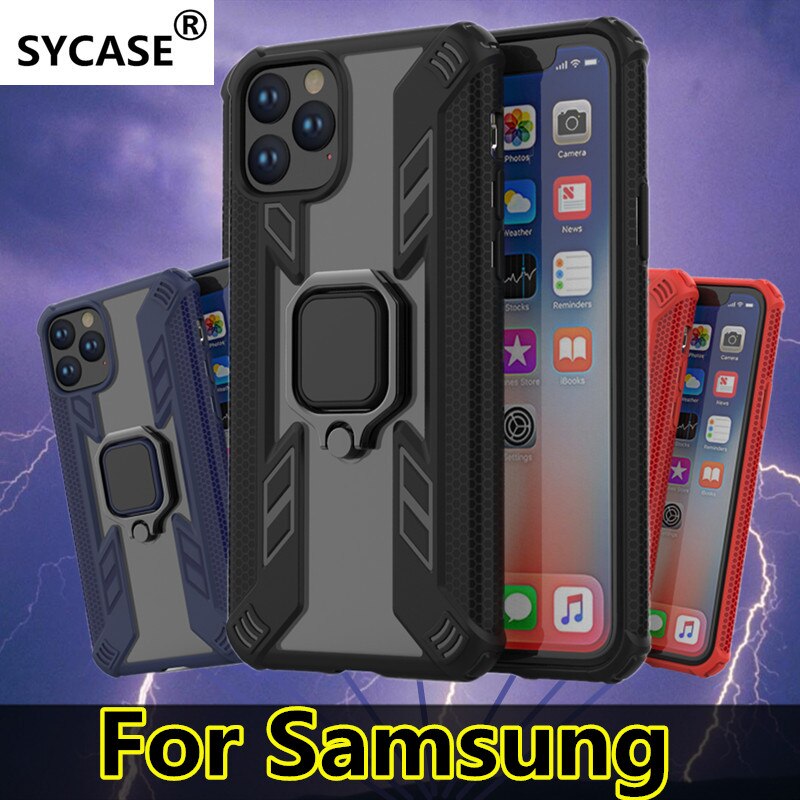 SYCASE Predator armor Case For Samsung S10 Plus Lite Note10 Pro M10 M20 M30 A10 A30 A50 A40S A7 A9 2018 with Car magnetic ring