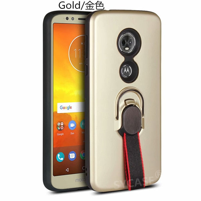 SYCASE Raytheon Multi-function bracket shell For Motorola E4 Plus E5 G6 play Case car magnetic Anti-knock Cover For moto G6 Play