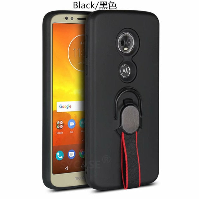 SYCASE Raytheon Multi-function bracket shell For Motorola E4 Plus E5 G6 play Case car magnetic Anti-knock Cover For moto G6 Play