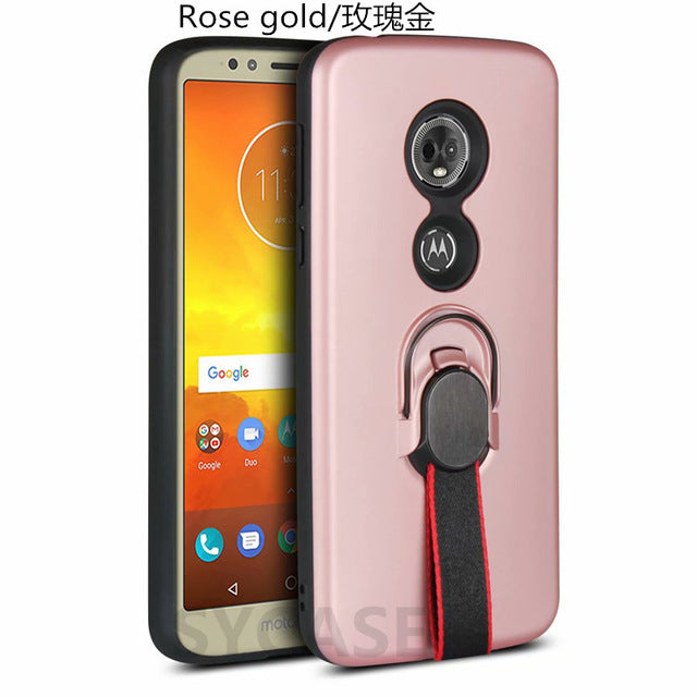 SYCASE Raytheon Multi-function bracket shell For Motorola E4 Plus E5 G6 play Case car magnetic Anti-knock Cover For moto G6 Play