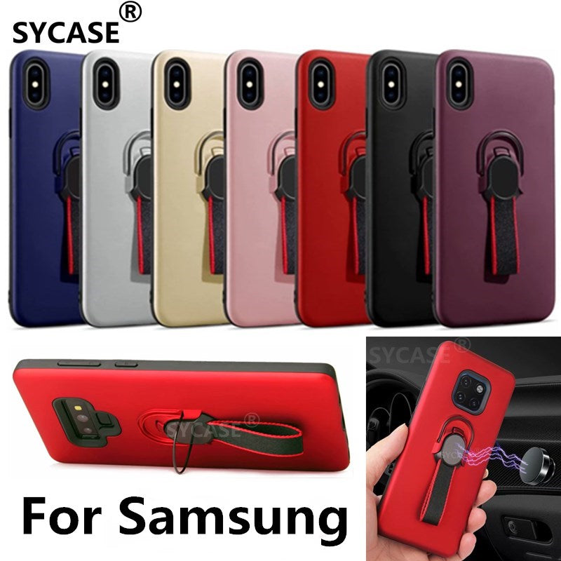 SYCASE Raytheon Multi-function bracket shell For Samsung J4 J6 Plus J8 J7 Prime J3 J5 J7 EU Case car magnetic Anti-knock Cover