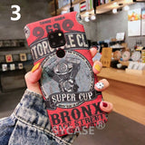 SYCASE Retro Luminous Scrub locomotive Man hard shell For Huawei Honor 7x 8x Honor 9 10 V10 Case all-inclusive Anti-fall Cover