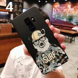 SYCASE Retro Luminous Scrub locomotive Man hard shell For Samsung S8 plus S9 Plus Note8 Note9 Case all-inclusive Anti-fall Cover