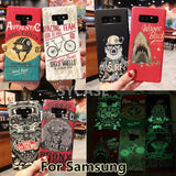 SYCASE Retro Luminous Scrub locomotive Man hard shell For Samsung S8 plus S9 Plus Note8 Note9 Case all-inclusive Anti-fall Cover
