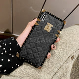 SYCASE Rhombic leather Shell For Samsung Galaxy S8 S9 S10 Plus S10Lite Note8 Note9 case Fashion square all-inclusive drop Cover