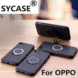 SYCASE Ring Holder Mobile Phone Case For OPPO A37 A39 A57 A59 A71 A73 A77 A83 R11 R9s Plus case Car Magnetic Case