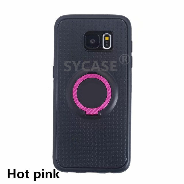 SYCASE Ring Holder Mobile Phone Case For Samsung S7 Edge S8 Plus S9 Plus Note 8 Note 9 Case Car Magnetic Protective Case