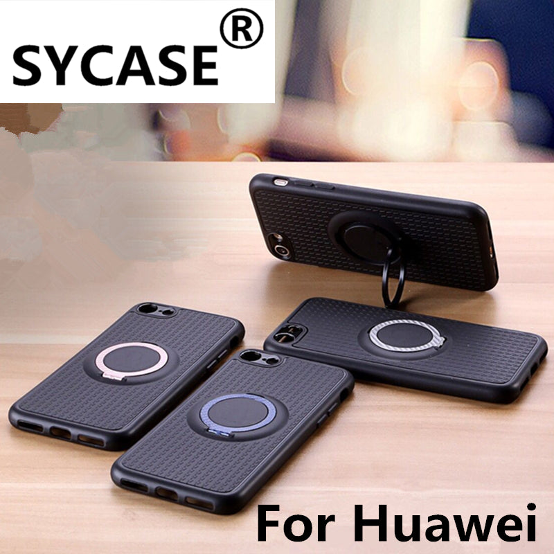 SYCASE Ring Holder phone case For Huawei  Honor 6C 7C Honor 8 Lite 9 lite Honor 9i case Car Magnetic Protective cover