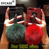 SYCASE Sexy Diamond Bling Glitter For BBK vivo Y37 Y51 Y53 Y85 Y66 Y67 Y75 Y79 Flash Powder Sequins Sparkle Cover with Bracelets