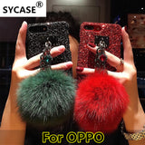 SYCASE Sexy Diamond Bling Glitter For OPPO A3 A33 A37 A53 A57 A59 A73 A79 A83 Flash Powder Sequins Sparkle Cover with Bracelets