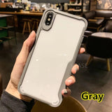 SYCASE Shockproof Case For iPhone X XR Xs Max Transparent Armor Case For iPhone 6 6S 7 8 Plus Skin Luxury Silicone Phone Case