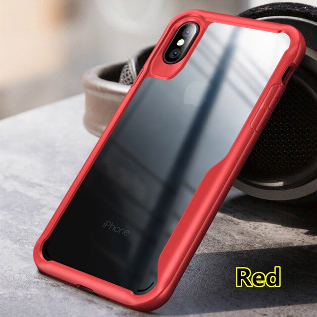 SYCASE Shockproof Case For iPhone X XR Xs Max Transparent Armor Case For iPhone 6 6S 7 8 Plus Skin Luxury Silicone Phone Case