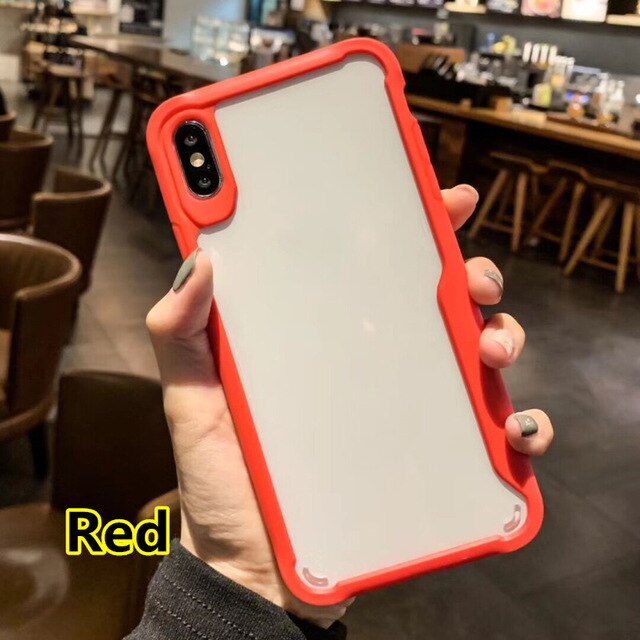 SYCASE Shockproof Case For iPhone X XR Xs Max Transparent Armor Case For iPhone 6 6S 7 8 Plus Skin Luxury Silicone Phone Case
