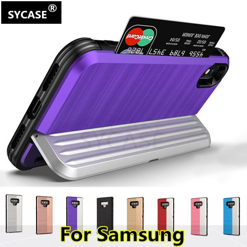 SYCASE Soft Silicon+Hard plastic Shockproof Hybrid Phone Case For Samsung S9 Plus Note 8 9 J7Prime A6 Plus J4 J6 J8 J2PRO 2018