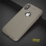 SYCASE Soft TPU Litchi pattern leather phone case For iPhone 5 5S SE 6 6S 7 8 Plus X XR Xs Max Magnetic Car Holder Back cover
